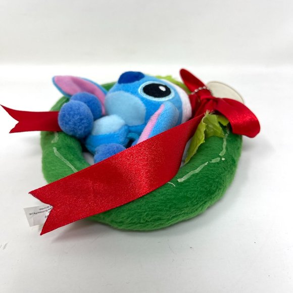 Disney Japan‎ Lilo & Stitch Holiday Christmas Wreath Plush Window Suction Cup - Picture 4 of 6